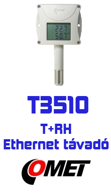 T3510 T+RH és harmatpont távadó  Ethernet interfésszel